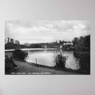 Póster Los Ángeles, CA West Lake Park City View