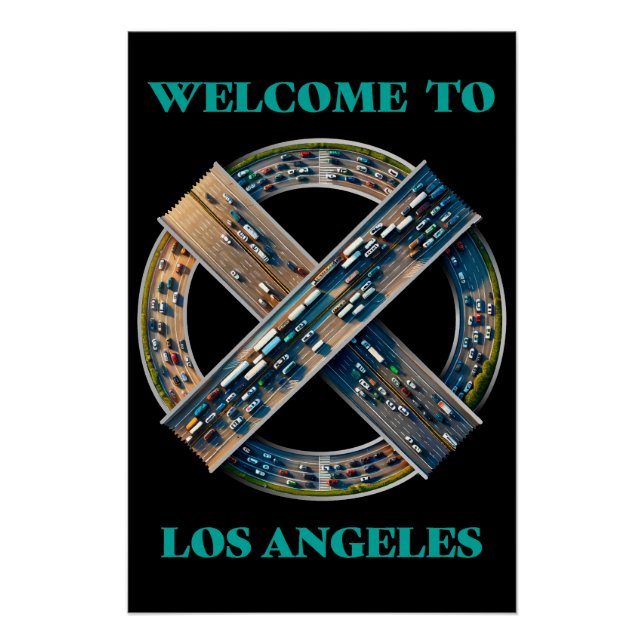 Póster Los Angeles California (Anverso)