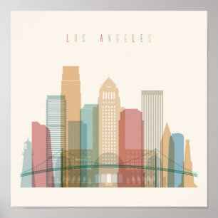 Póster Los Angeles, California City Skyline