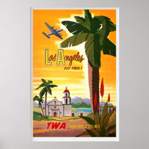 Póster Los Ángeles California EE. UU. América Estados Uni