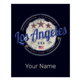 Póster Los Ángeles California EE.UU. Vintage West Coast