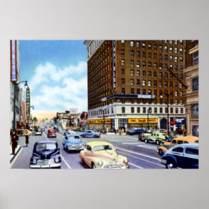 Póster Los Ángeles California Hollywood y vid