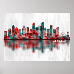 Póster Los Angeles California Skyline