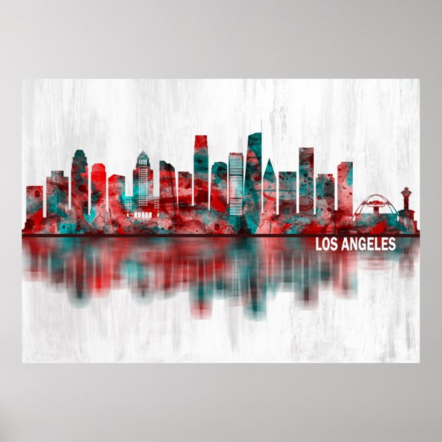 Póster Los Angeles California Skyline (Frente)