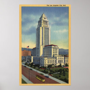 Póster Los Ángeles, CaliforniaUna vista del ayuntamiento