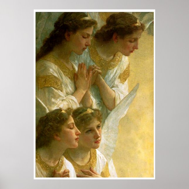Póster Los ángeles de Bouguereau - Imprimir (Frente)