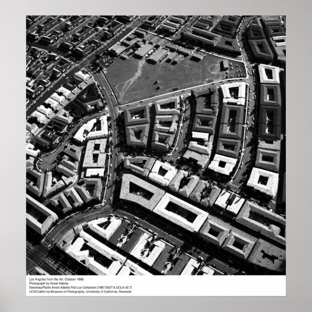 Póster Los Ángeles desde el aire, 1966 (Frente)