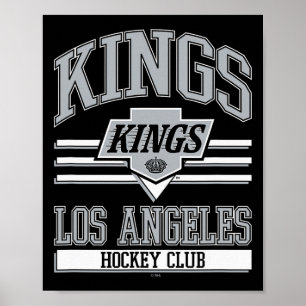 Póster Los Angeles Kings Hockey Club Negro Oficialmente L