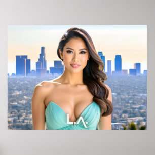PÓSTER LOS ANGELES - LA - AMOR DESDE EE. UU.
