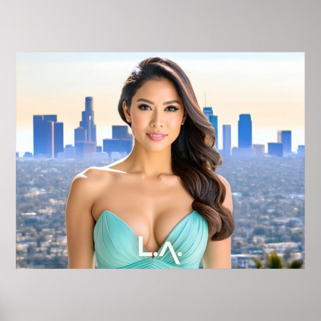 PÓSTER LOS ANGELES - LA - AMOR DESDE EE. UU. (Frente)