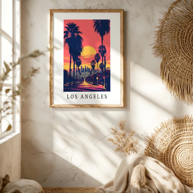 Póster Los Angeles Sunset Skyline Poster (Subido por el creador)
