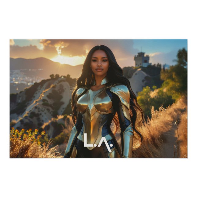 PÓSTER LOS ANGELES - SUPERHÉROE (Anverso)