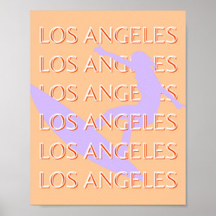 Póster Los Angeles Travel Art, California, Travel Art