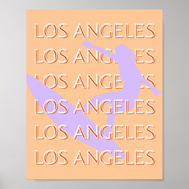 Póster Los Angeles Travel Art, California, Travel Art (Frente)