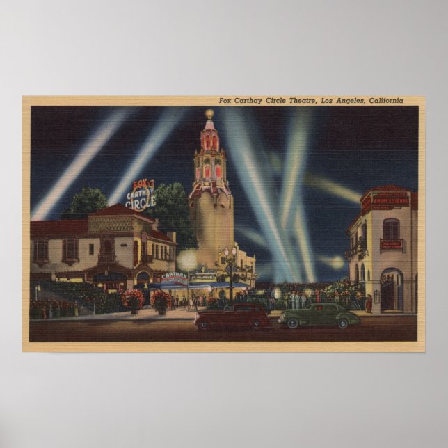 Póster Los Ángeles, vista del teatro Carthay Circle CAFox (Frente)