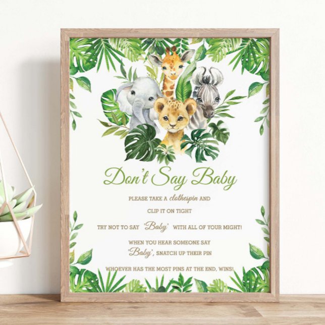 Póster Los animales de la jungla verde duchan no dicen ju (Subido por el creador)