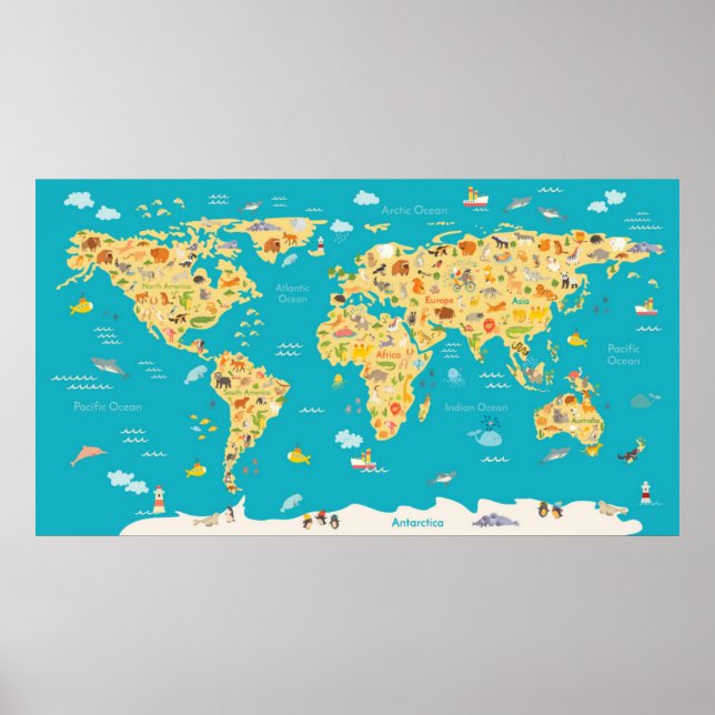 Póster Los animales del mundo (Frente)