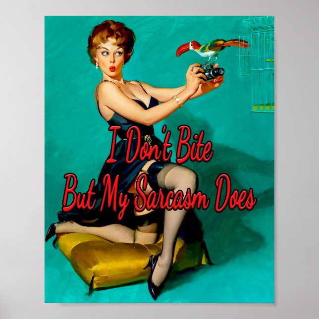 Póster Los años 1950, las plumas humeantes de Gil Elvgren (Frente)