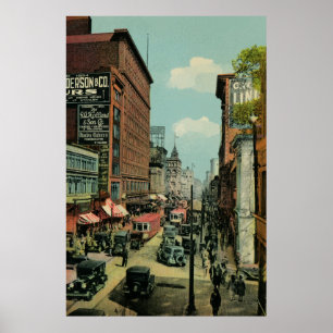 Póster Los años 20 ocupados de la calle del St. Catherine