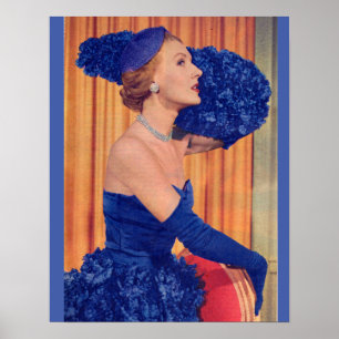 Póster Los años 50 son hermosos en azul