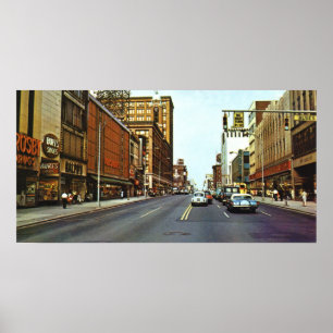 Póster Los años 60 del este de la calle principal