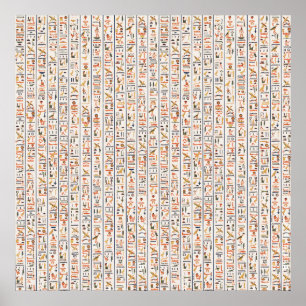 Póster los antiguos jeroglíficos de los jeroglíficos de