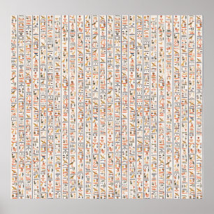 Póster los antiguos jeroglíficos de los jeroglíficos de l