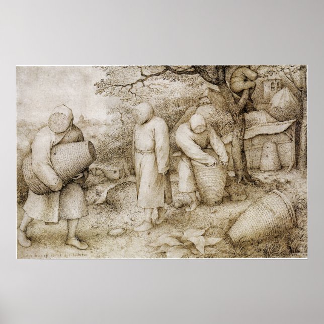 Póster Los apicultores de Pieter Bruegel el Viejo (Frente)