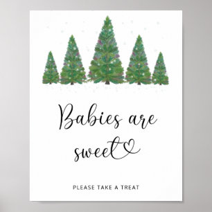Póster Los árboles de invierno los bebés sudan
