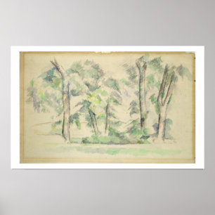 Póster Los árboles grandes en Jas de Bouffan, c.1885-87