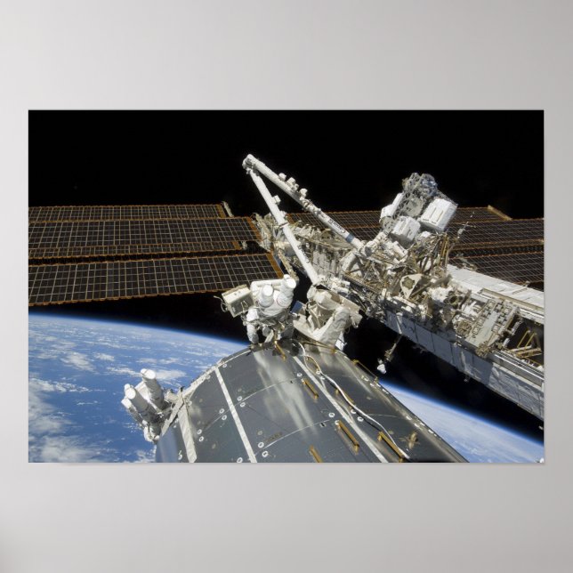 Póster Los astronautas realizan una serie de tareas (Frente)