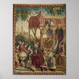Póster Los astrónomos, taller de Beauvais, 1711