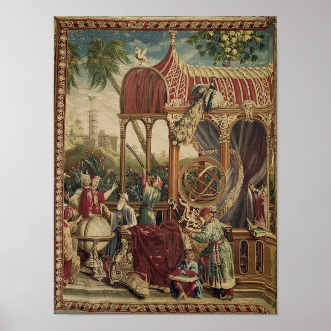 Póster Los astrónomos, taller de Beauvais, 1711 (Frente)