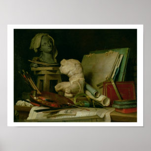 Póster Los atributos de las artes, 1769 (aceite sobre lie