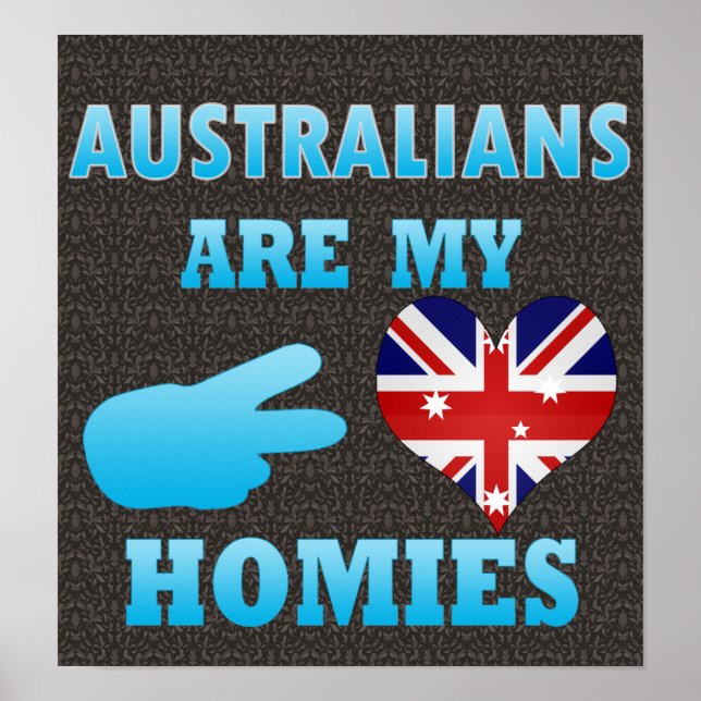Póster Los australianos son mis homies (Frente)