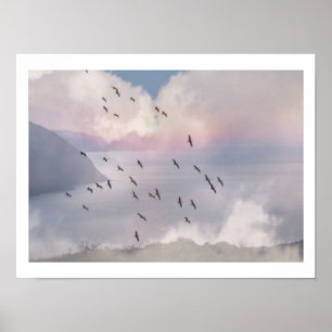 PÓSTER LOS AVES VOLAN EN GRUPO