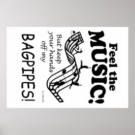 Póster Los Bagpipes Sienten La Música
