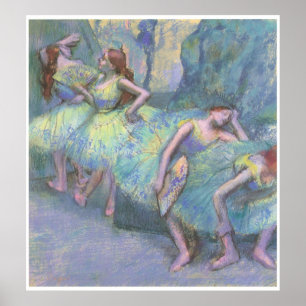 Póster Los bailarines de ballet en las alas, 1890-95,