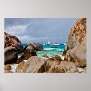 Póster Los Baños, Virgin Gorda, Islas Vírgenes Británicas