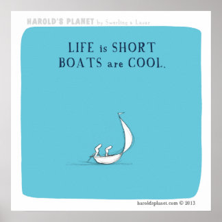 Póster "los barcos son geniales"