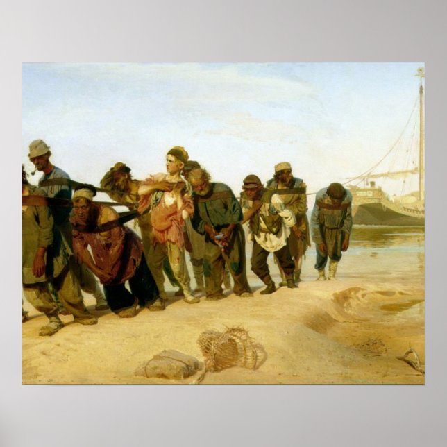 Póster Los barqueros del Volga, 1870-73 (Frente)