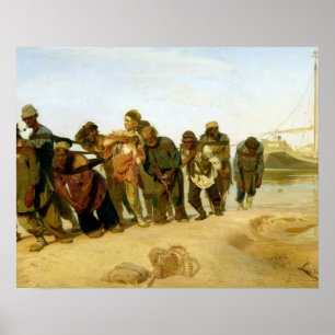 Póster Los barqueros en el Volga, 1870-73