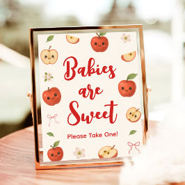Póster Los bebés de Baby Shower de Apple of My Eye son un