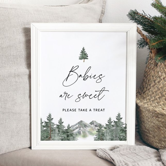 Póster Los bebes de Baby Shower de la montaña son Rótulo  (Subido por el creador)