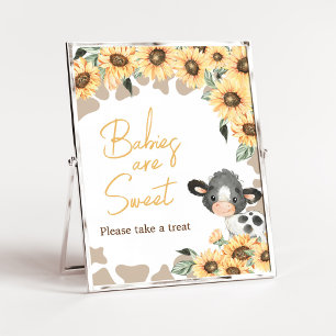 Póster Los bebés de Baby Shower de la vaca sagrada son du