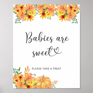 Póster los bebés de calabaza son sudores