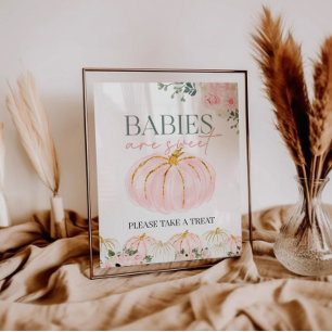 Póster Los bebés de calabaza son un Rótulo dulce