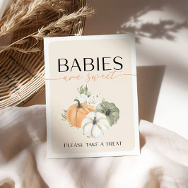 Póster Los bebés de cumpleaños de otoño son un Rótulo dul