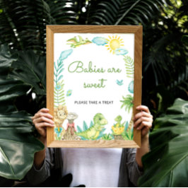 Póster Los bebés de dinosaurio bonitos son dulces