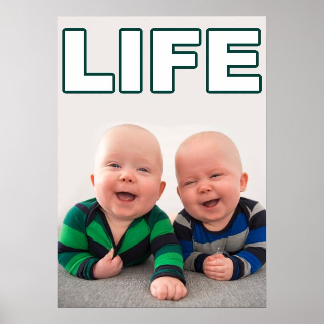 PÓSTER LOS BEBÉS DE DOS GRANDES DERECHOS A LA VIDA (Frente)